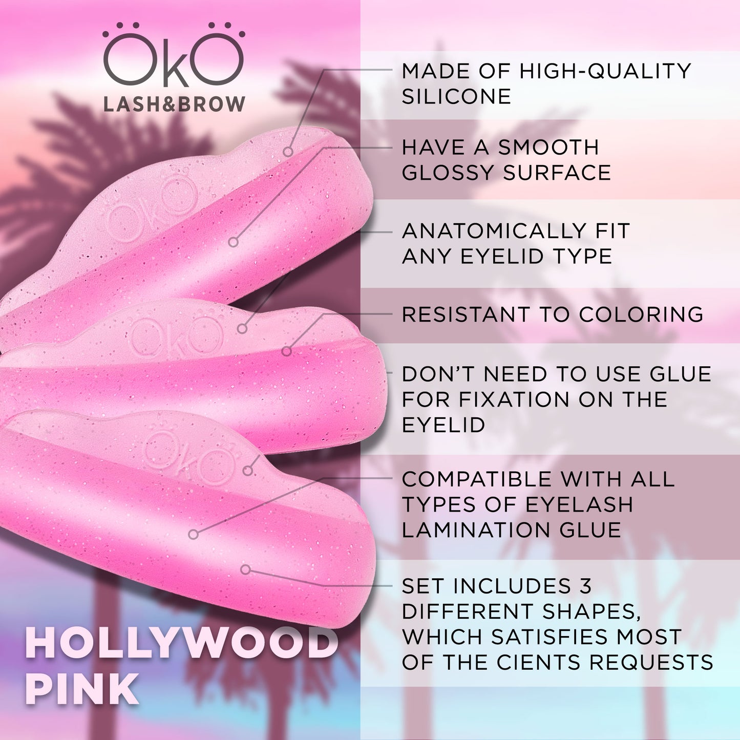 OKO Hollywood Pink Pads (3 Ζευγάρια)