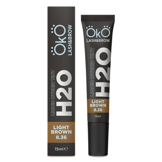 OKO Υβριδική Βαφή Φρυδιών & Βλεφαρίδων H2O - Καστανό Ανοιχτό (15ml)