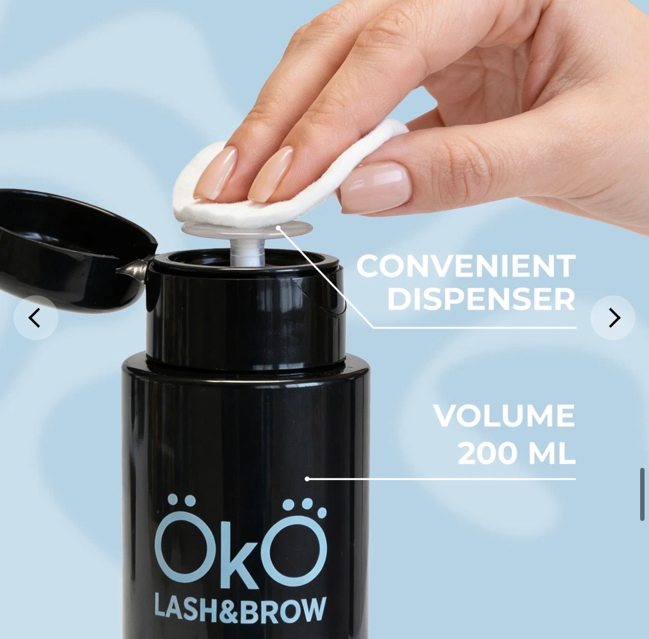 Pump dispenser bottle OKO Lash&Brow , 200ml