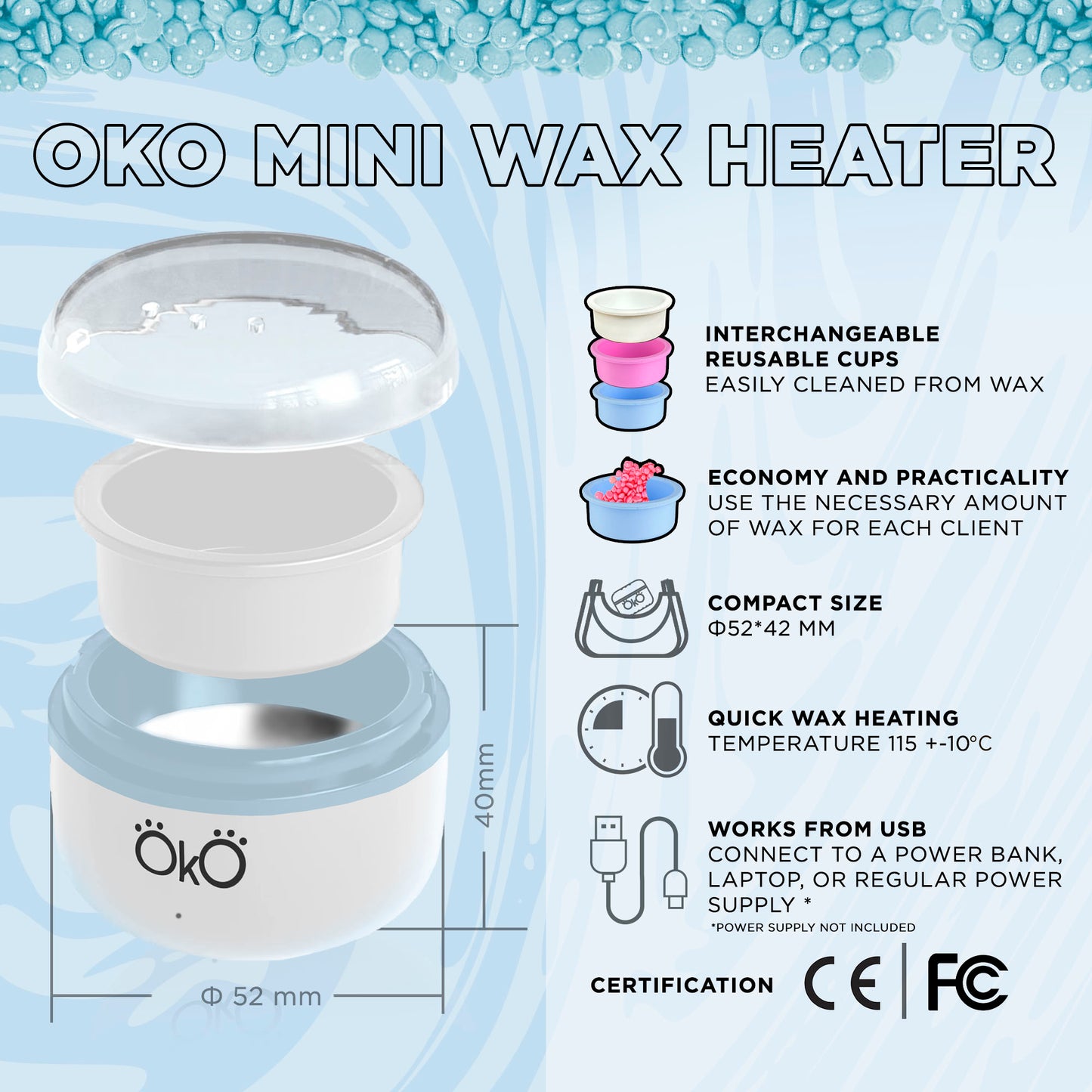 Mini Κεριέρα της OKO - Λευκή