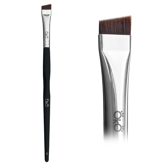 OkO Lash & Brow Large Angled Brush #1 – Black Edition