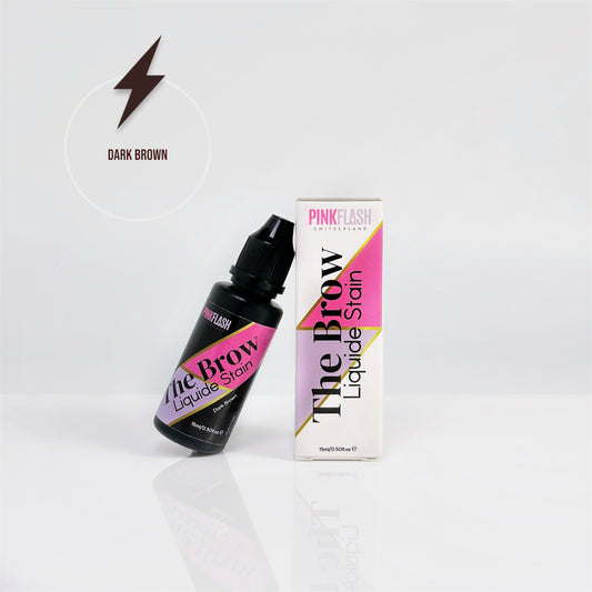 Pink Flash Brow Liquid Stain (Υβριδική Βαφή) - Dark Brown