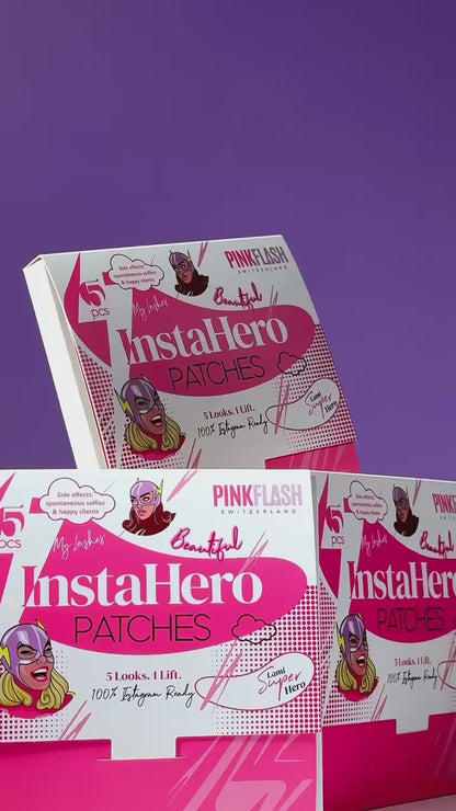 PINK FLASH INSTAHERO PATCHES (5 ΖΕΥΓΑΡΙΑ)