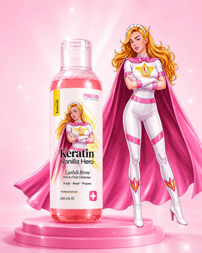 Pink Flash Keratin Vanilla Hero – Lash & Brow Cleanser 200ml